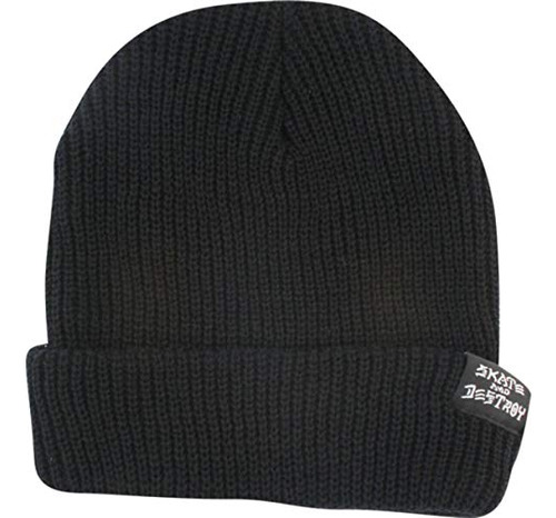 Gorro Negro Thrasher Skategoat/skate And Destroy