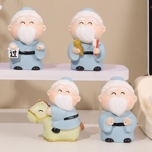 2 Estatua De Confucio, Linda Figura En Miniatura Para