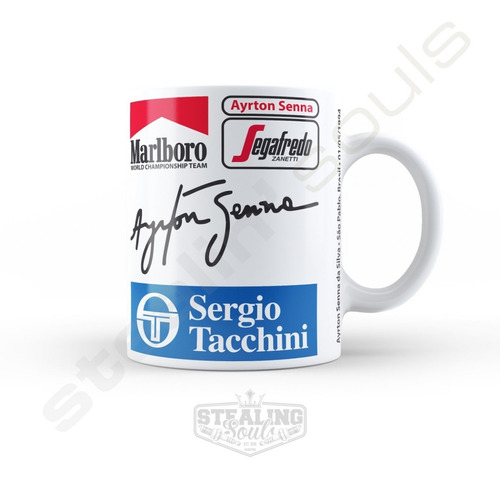 Taza De Porcelana Fierrera - Ayrton Senna #13 | Formula 1 F1