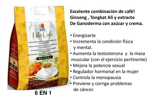 2 Pack | Vita Café 6 En 1 | Dxn | Hongo Ganoderma Y Ginseng