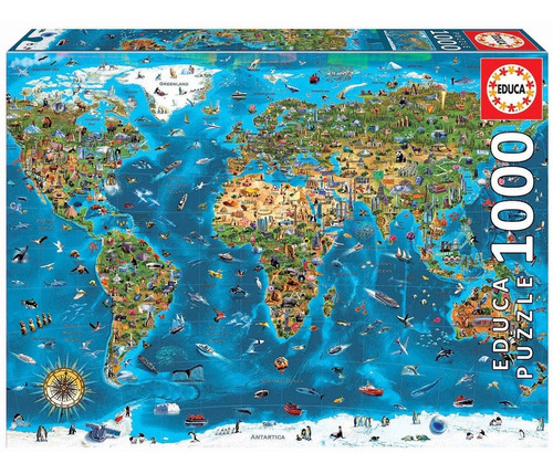 Juego De Mesa Puzzle Educa Maravillas Del Mundo 1000pcs Febo