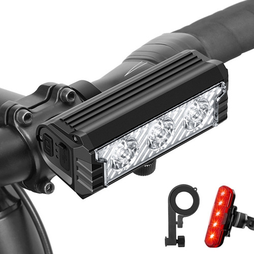 Luz Para Bicicleta 3000 Lúmenes 3600mah 5 Modos Impermeable