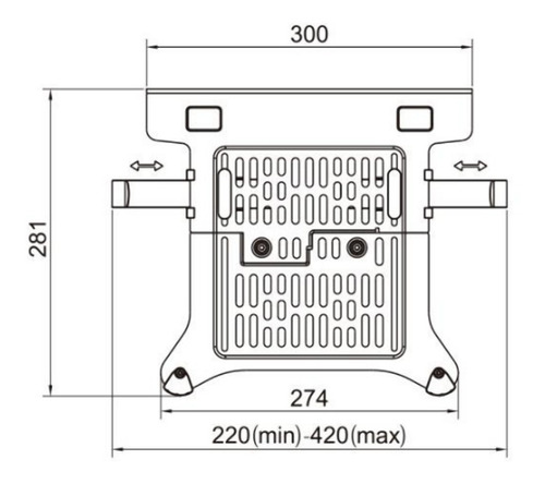 Imagen 6 de 10 de Soporte Para Escritorio Doble Portatil Y Monitor Northbayou