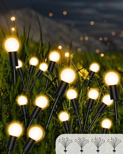 Luces Solares De Jardin [4 Unidades De 12 Led] Nuevas Luces