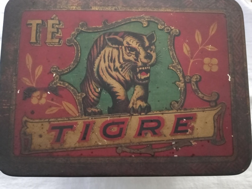 Antigua Lata De Te Tigre Año 1939 Ver Fotos