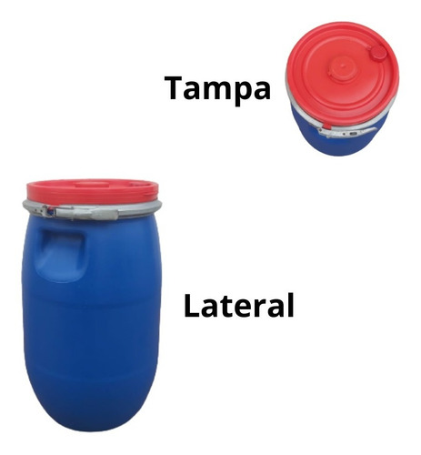 Biriplast Eco Tambor/bombona 30 Litros Tampa Lacre 