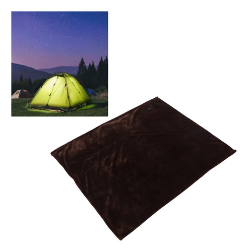Manta Térmica Eléctrica De Forro Polar Lavable Café 100x80 C Color Café Nombre Del Diseño