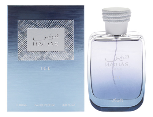 Hawas Ice De Rasasi Para Hombre, Aerosol Edp De 3.38 Onzas