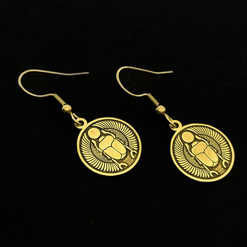 Aros Escarabajo Egipcio Escarabeo Oro 18k Oro 18k