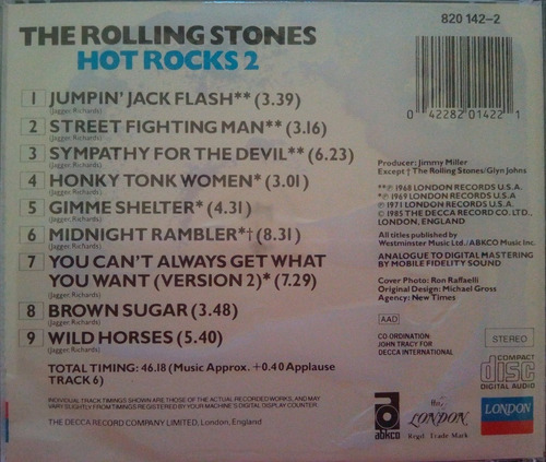 Cd The Rolling Stones Hot Rocks 2