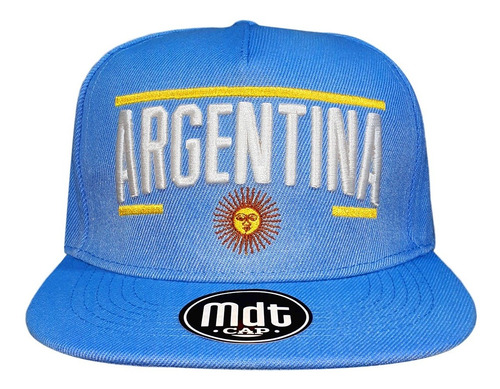 Gorra Plana Argentina Bordado 3d Bandera