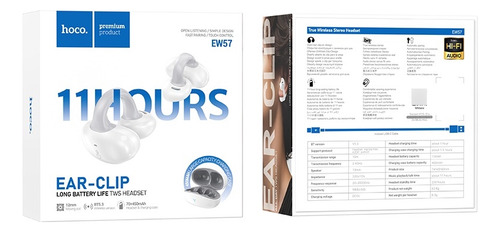 Audífonos Clip Ear Tws Bluetooth 5.3 Inalámbrico Comodo
