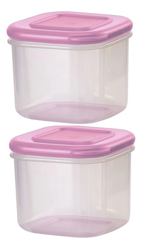 Tupper® Mini Cuadrado 200ml X2 Tupperware® 0% Bpa Hermetico 