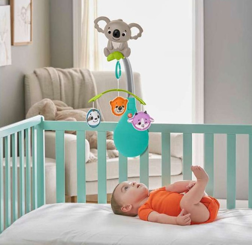 Mobile 3 Em 1 Doces Sentidos Fisher Price - Berço E Carrinho