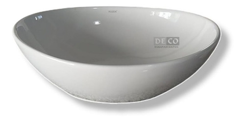 Imagen 5 de 7 de Bacha De Loza Oval 33x41x14 + Moncomando + Tip Top+ Sifon