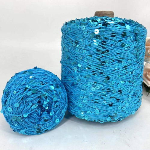 Hilo De Algodón Con Lentejuelas Para Tejer Muñecas, 50 Bolas