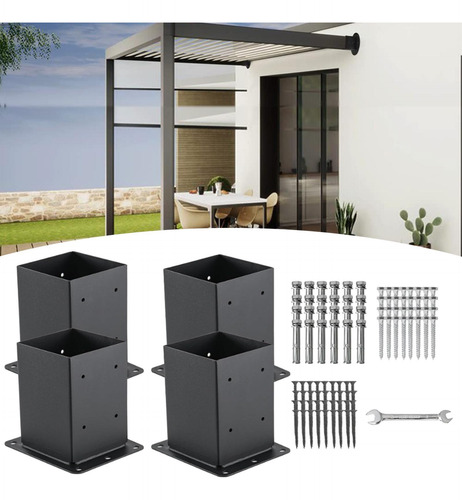 Base De Pérgola Anclajes Alta Resistencia Postes De Madera