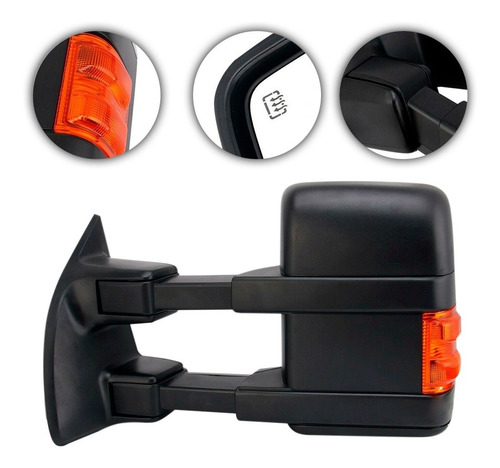 Imagem 5 de 6 de Retrovisor F250 Americano / Reboque C/seta No Espelho