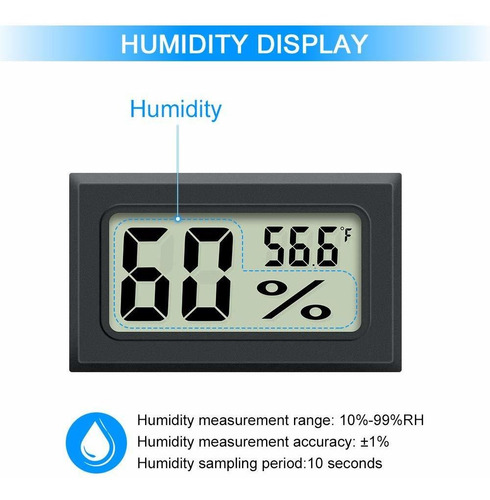 Mini Hygrometer Thermometer 2pcs Mini Digital Humidity Gauge