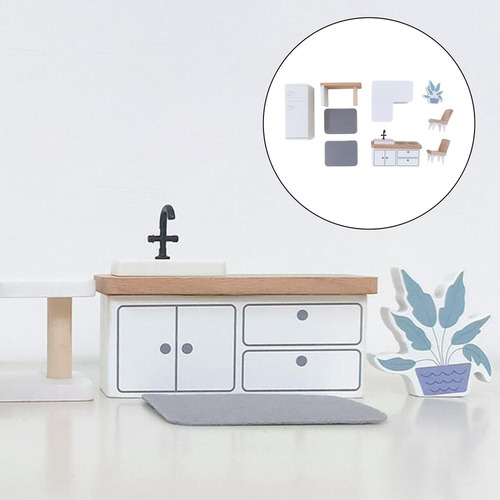 F Kit De Para Muebles De Casa De Muñecas Moderna Estilo