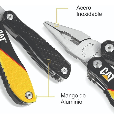 Imagen 4 de 8 de Pinza Cat Caterpillar Multi Herramienta 13 En 1 980057 Inox
