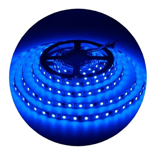 Tira Led 2835 Rollo 5 Metros Azul 12v Exterior