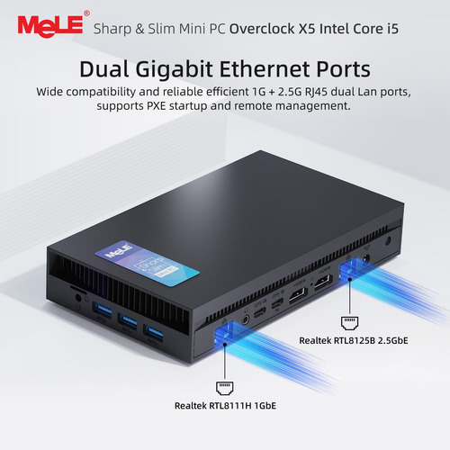 Mele Overclock X5 Ultra Slim Minipc Core-i5 -enimiento