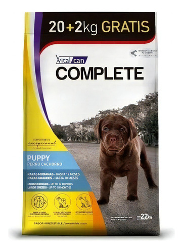 Alimento Vitalcan Complete Para Perro Cachorro 22kg