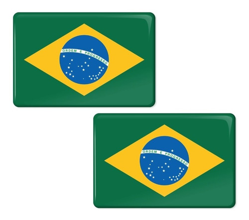 Par Adesivo Resinado Bandeira Brasil Troller 2010 24 Frete Fixo Fgc