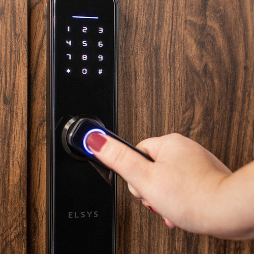 Imagem 3 de 6 de Fechadura Digital De Embutir Elsys Wi-fi, Com Biometria
