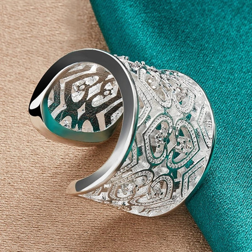 Anillo Plata 925 Luna Estrella Mujer Ajustable Regalo Joya