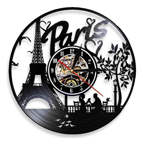 Reloj De Pared Con Diseño De La Torre Eiffel De París Regalo