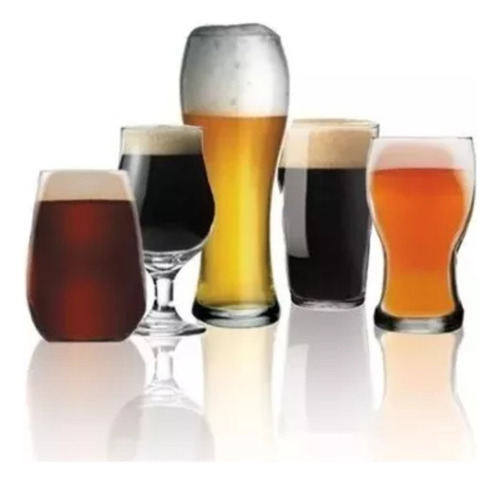 Set De Cerveza 5 Vidrio: Vasos Y Copas Nadir 