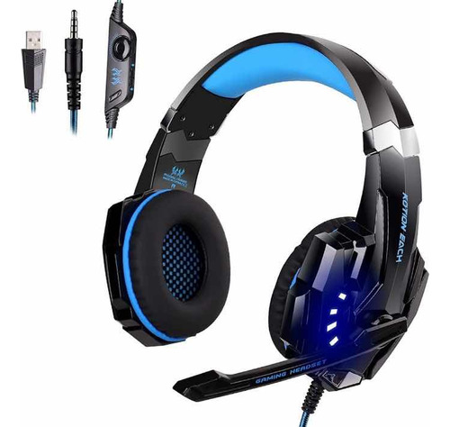 Audífonos Gamer Kotion Each G9000 Black Y Blue