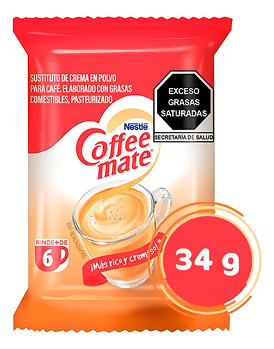 Sustituto De Crema Para Cafe Coffee Mate Polvo Sobre De 340g