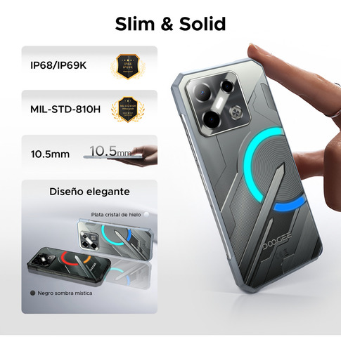 Smartphone Doogee Blade Gt Pro Celular 5G Dimension 7025 Octa Core 2.5 Ghz 32 GB RAM+512 GB ROM Android 14 Screen 6.72 FHD+ 120 Hz Cámara 100 MP NFC