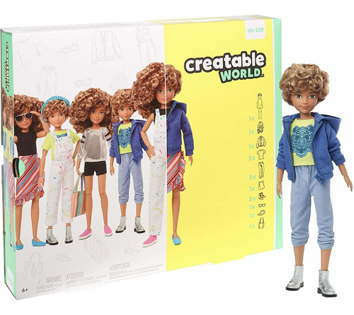 Boneco Creatable World Sem Gênero Loiro Encaracolado Mattel