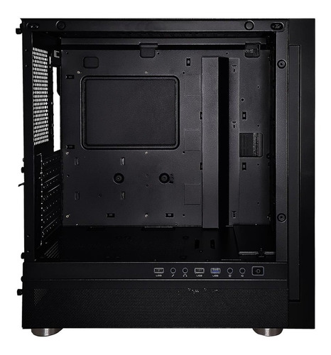 Gabinete Xfurious Gladiator Mid Tower Vidro Atx 3 Fans Cor Preto