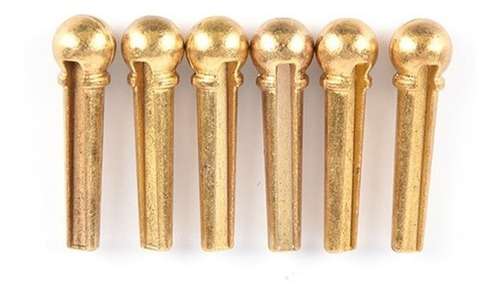 Imagen 1 de 7 de 6 Pins De Metal Para Guitarra Electroacústica - Dorados