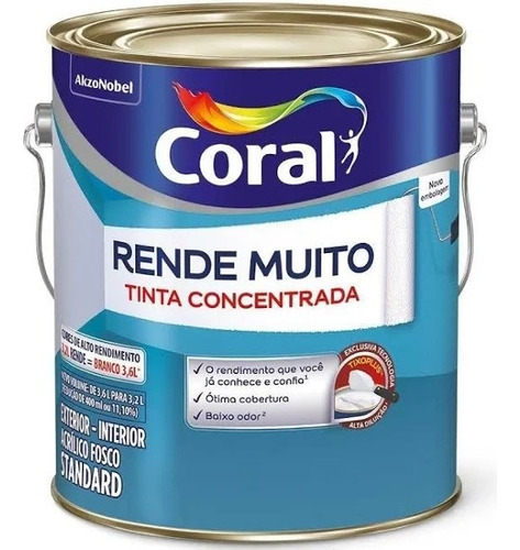 Tinta Parede Coral Rende Muito 3,6 L Capim limão