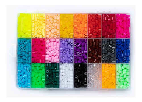 Cuentas Perler, 24 Colores, 5 Mm, Hama Beads Para Niños, Jug