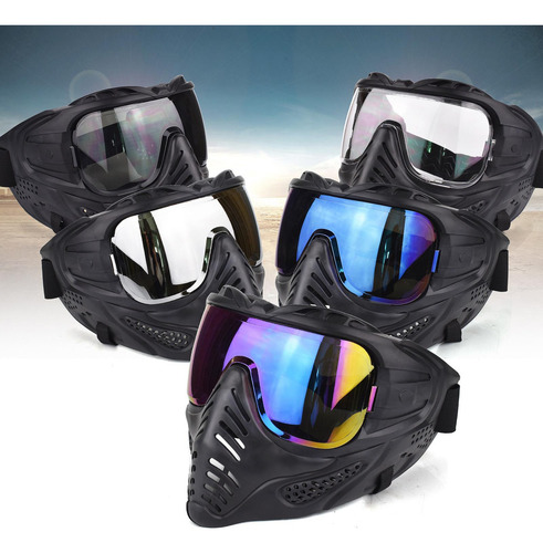 - Máscara De Cara Completa Cs Paintball Juegos Lente