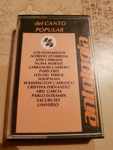 Cassette Antologia Del Canto Popular  Año 1987