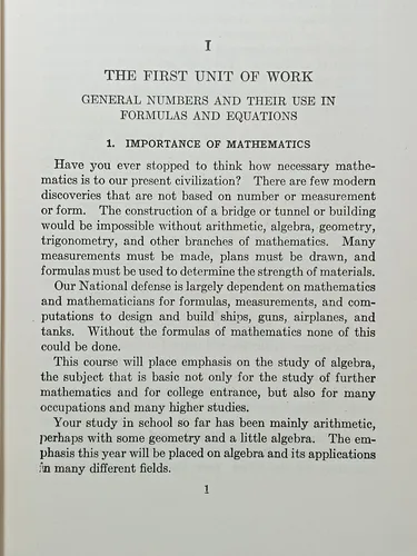 Primer Curso De Álgebra - En Inglés - Virgil Mallory - 1943 (Usado)