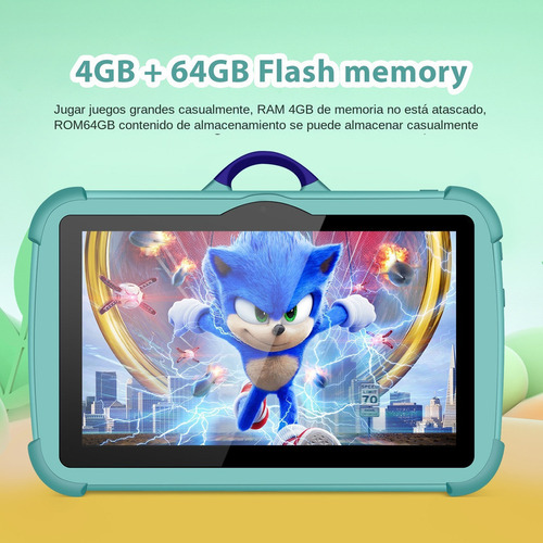 Para Tablet Infantil Bdf 7 4gb+64gb Com Android 13, Wifi