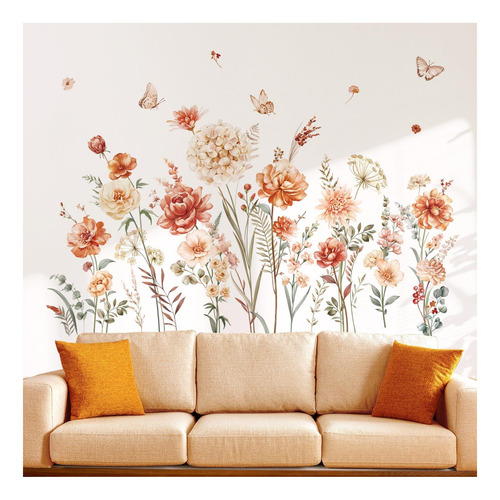 Calcomanías De Pared De Flores De Calcomanías De Flores De