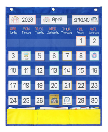 Calendario Gráfico De Bolsillo Calendario De Aula Con 89