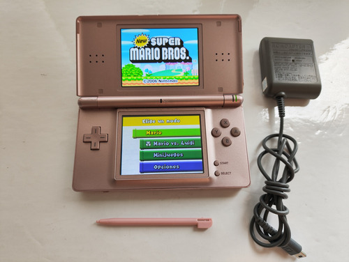 Nintendo Ds Lite Pink Rosa + R4 + Cargador + Stylus + Juegos