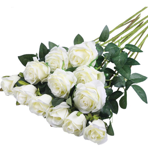 Vara Artificial Blanca Pack X 6 Unidades 60cm Tallo Largo Blanco