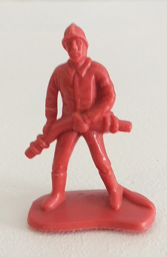 Imagen 4 de 6 de Bombero Figura Soldadito Plastico Muñeco Retro Vintage 6 Cm.